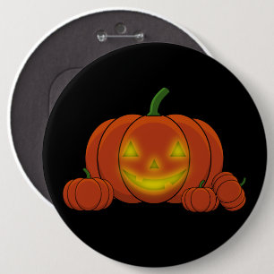 Bóton Redondo 15.24cm Pumpkin brilhante Jack-o'-Lanterna