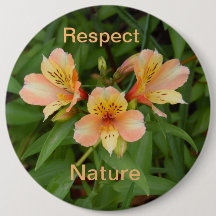 Respeite a Natureza: Botão Diário Lily