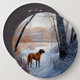 Bóton Redondo 15.24cm Ridgeback da Rodésia Deixou nevar o Natal