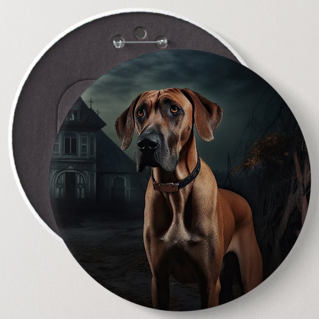 Bóton Redondo 15.24cm Ridgeback Ridgeback Halloween Ascary (Frente & Verso)