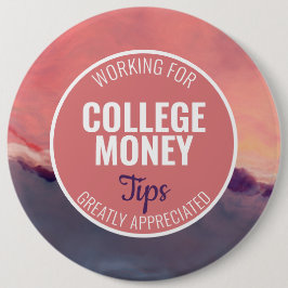 Bóton Redondo 15.24cm Rosa e Roxo | Dicas Apreciadas | Dinheiro Colégio