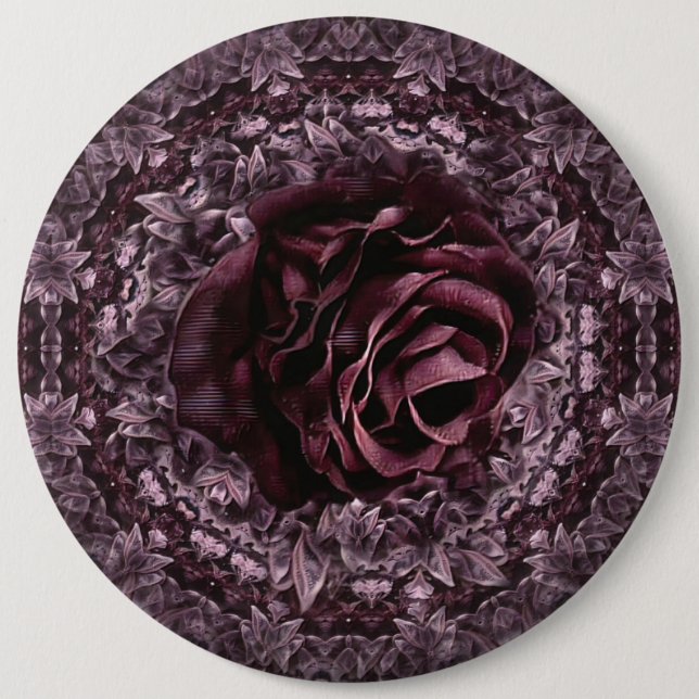 Bóton Redondo 15.24cm Rosa Mandala (Frente)