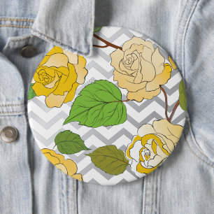 Bóton Redondo 15.24cm Rosas 11