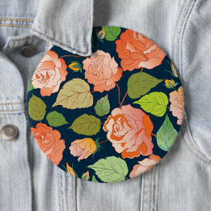 Bóton Redondo 15.24cm Rosas 15