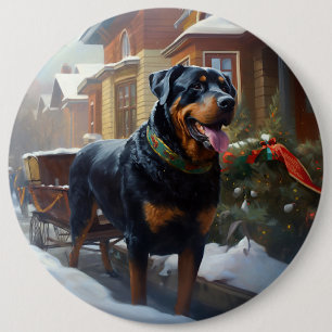 Bóton Redondo 15.24cm Rottweiler Natal Festivo