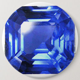 Bóton Redondo 15.24cm Sapphire Gemstone Sky Blue
