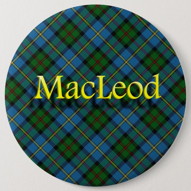 Bóton Redondo 15.24cm Scottish Clan MacLeod (Frente)