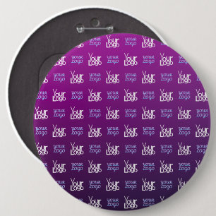 Bóton Redondo 15.24cm Seu logotipo   2 imagens ou logotipos de negócios 