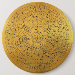 Bóton Redondo 15.24cm Sigillum Dei Seal de Deus Angelic John Dee Diagram