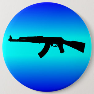 Bóton Redondo 15.24cm Silhueta de AK-47