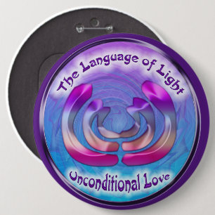 Bóton Redondo 15.24cm Símbolo de Terceiro Olho Chakra do Amor Incondicio