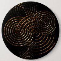 Símbolo espiral celta metálico dourado