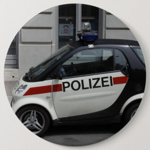 Bóton Redondo 15.24cm Smart Polizei Auto