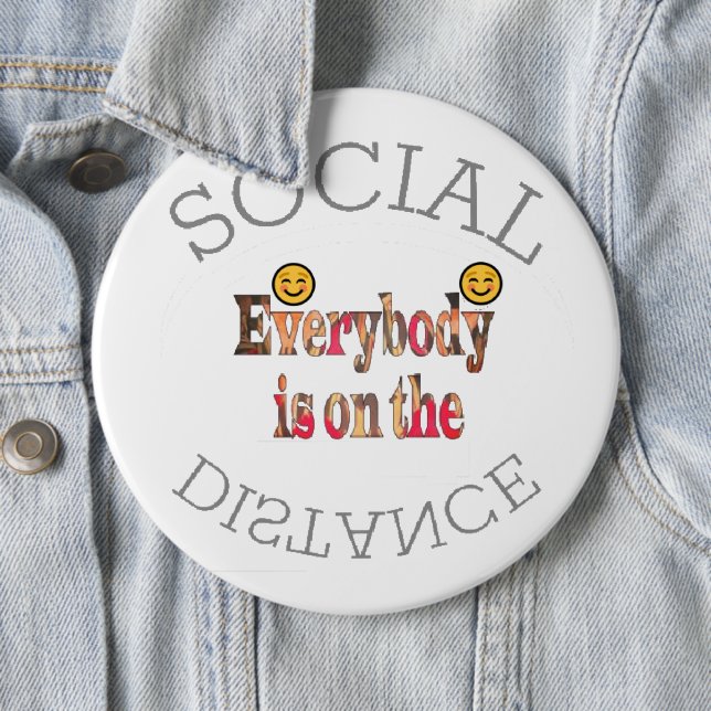 Bóton Redondo 15.24cm Sobreviveremos à COVID-19 - Uma Mensagem de Força (In Situ)