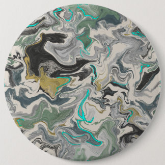 Bóton Redondo 15.24cm Stone Marbling with Turquoise Veins 6" Round