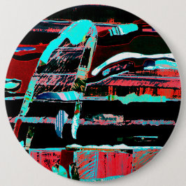 Bóton Redondo 15.24cm Structural Interference – Abstract Art Button