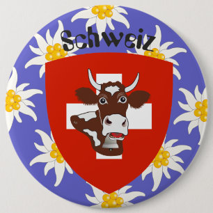 Bóton Redondo 15.24cm Suíça Suisse Svizzera Svizra Switzerland