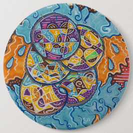 Bóton Redondo 15.24cm Surf Abstrato elementar