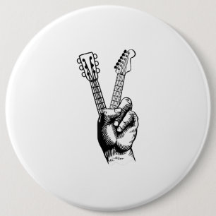 Bóton Redondo 15.24cm Tampa do violão Diga Olá Presente de Violão