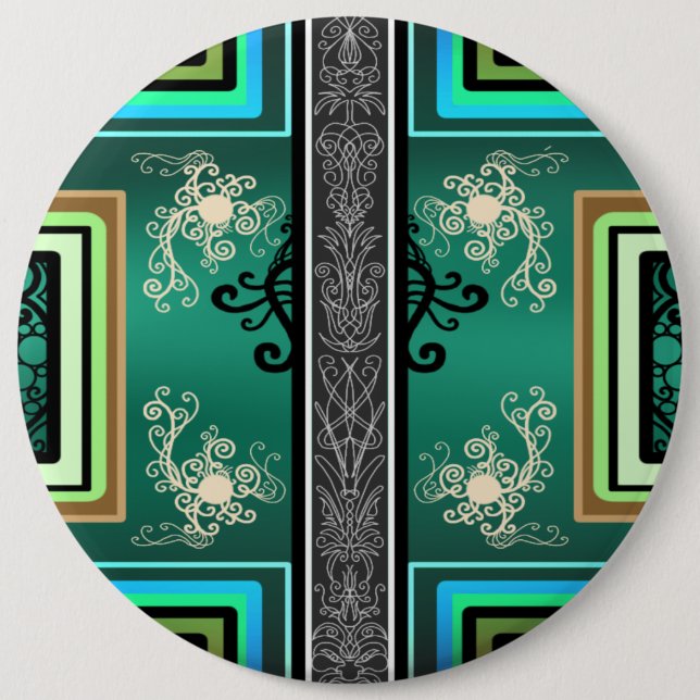 Bóton Redondo 15.24cm Tattoo Jade Design (Frente)