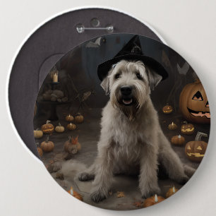 Bóton Redondo 15.24cm Terror de Halloween das Abóboras do Wheaten Terrie