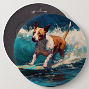 Bóton Redondo 15.24cm Touro Terrier Beach Surfing Painting