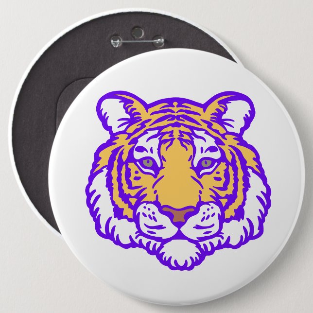 Bóton Redondo 15.24cm Trendy Louisiana Tigers Football Pin - Gameday (Frente & Verso)