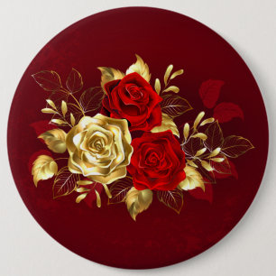 Bóton Redondo 15.24cm Três Rosas de joalharia