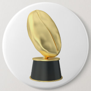 Bóton Redondo 15.24cm Troféu dourado com grão de café