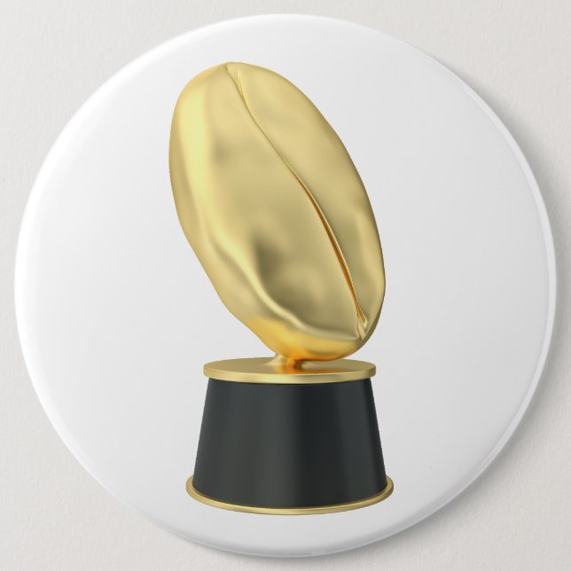 Bóton Redondo 15.24cm Troféu dourado com grão de café (Frente)