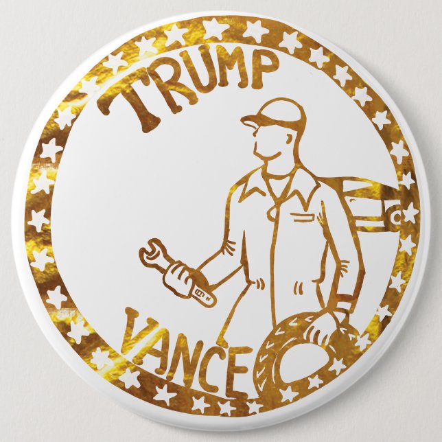 BÓTON REDONDO 15.24CM TRUMP 2024 (Frente)