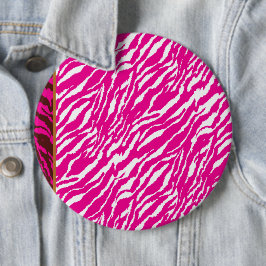 Bóton Redondo 15.24cm Um intrincado padrão floral em rosa e branco, arte