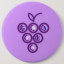 Bóton Redondo 15.24cm Uvas roxas