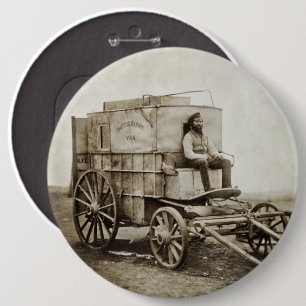 Bóton Redondo 15.24cm Vagão Fotográfico de Roger Fenton Realismo