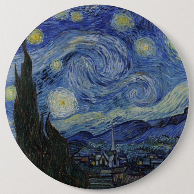 Bóton Redondo 15.24cm Van Gogh Starry Night (Frente)
