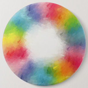 Bóton Redondo 15.24cm Vazio Colorido Moderno Adicionar seu Nome de Texto