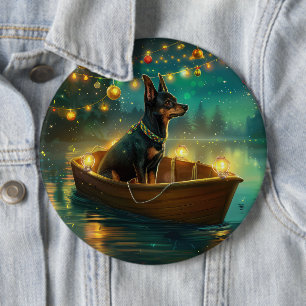 Bóton Redondo 15.24cm Viagem Festiva de Natal do Kelpie Australiano