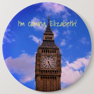 Bóton Redondo 15.24cm Viajar Diversão Inglaterra