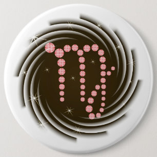 Bóton Redondo 15.24cm Virgem 23. agosto até 23. setembro Button