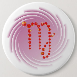 Bóton Redondo 15.24cm Virgem 23. agosto até 23. setembro Button