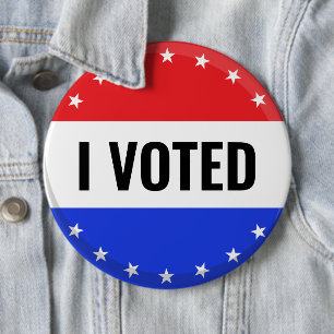 Bóton Redondo 15.24cm Votei As Eleições De 2024 Com Bandeira Americana