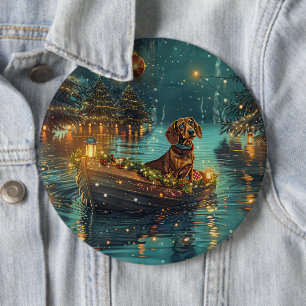 Bóton Redondo 15.24cm Voyage festiva do Natal Dachshund