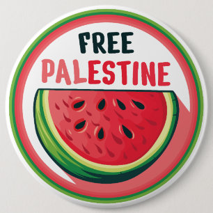 Bóton Redondo 15.24cm Watermelon Palestine Free Colorfull