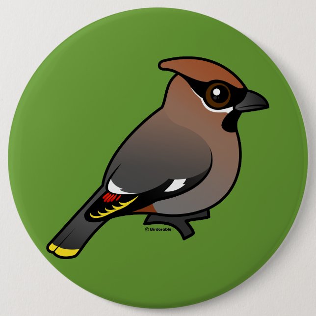 Bóton Redondo 15.24cm Waxwing boémio (Frente)