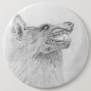 Bóton Redondo 15.24cm Wolf Button