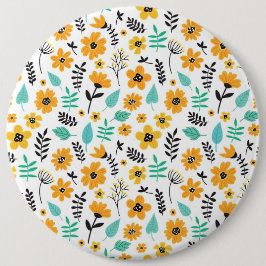 Bóton Redondo 15.24cm Xmas Gift Bonito Mão Cortada Floral Desenhada Colo