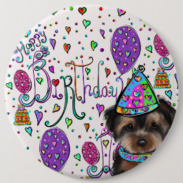 Bóton Redondo 15.24cm Yorkie Poo