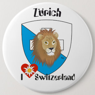 Bóton Redondo 15.24cm Zurique Suíça Switzerland Button