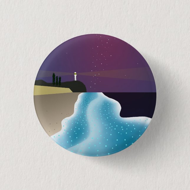 BÓTON REDONDO 2.54CM 夜光虫 (エメラルドグリーンバージョン) (Frente)