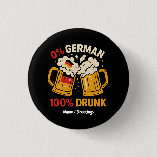 Bóton Redondo 2.54cm 100% de Bebado alemão Funny Oktoberfest Beer Lover
